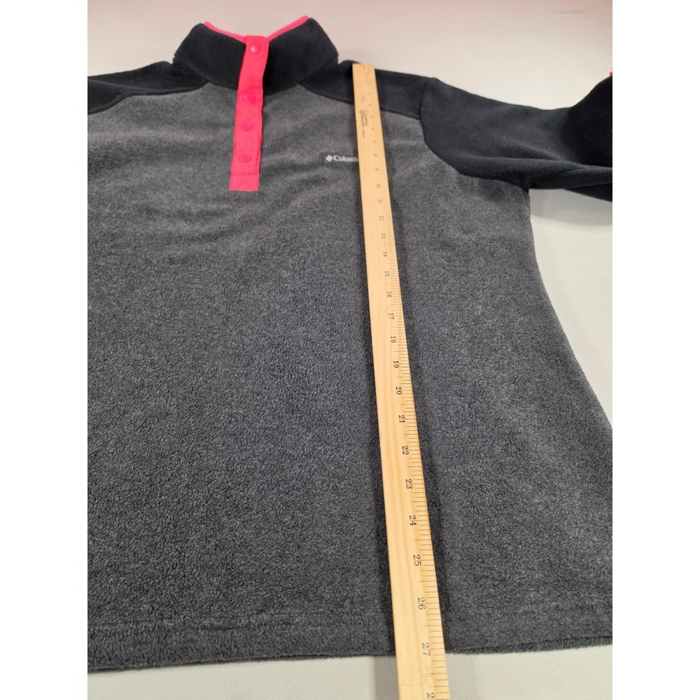Columbia Benton Springs Fleece Pullover Womens XXL Gray Black Pink XL4973 Snap - Picture 5 of 8